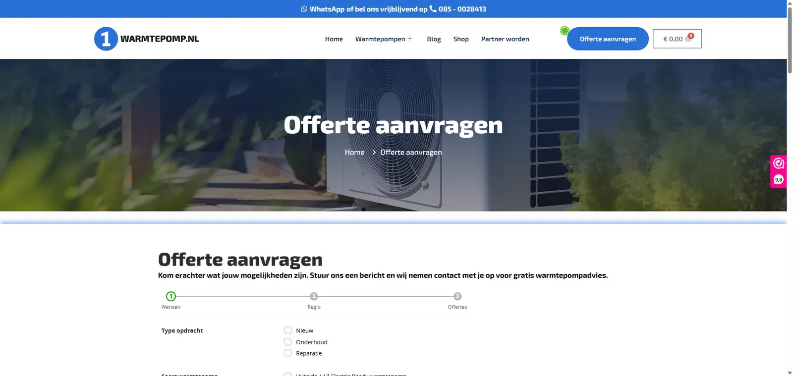 Offerte aanvragen