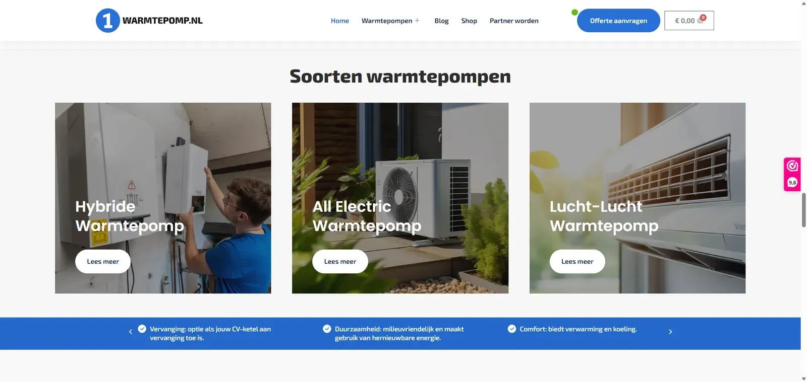 Soorten warmtepompen
